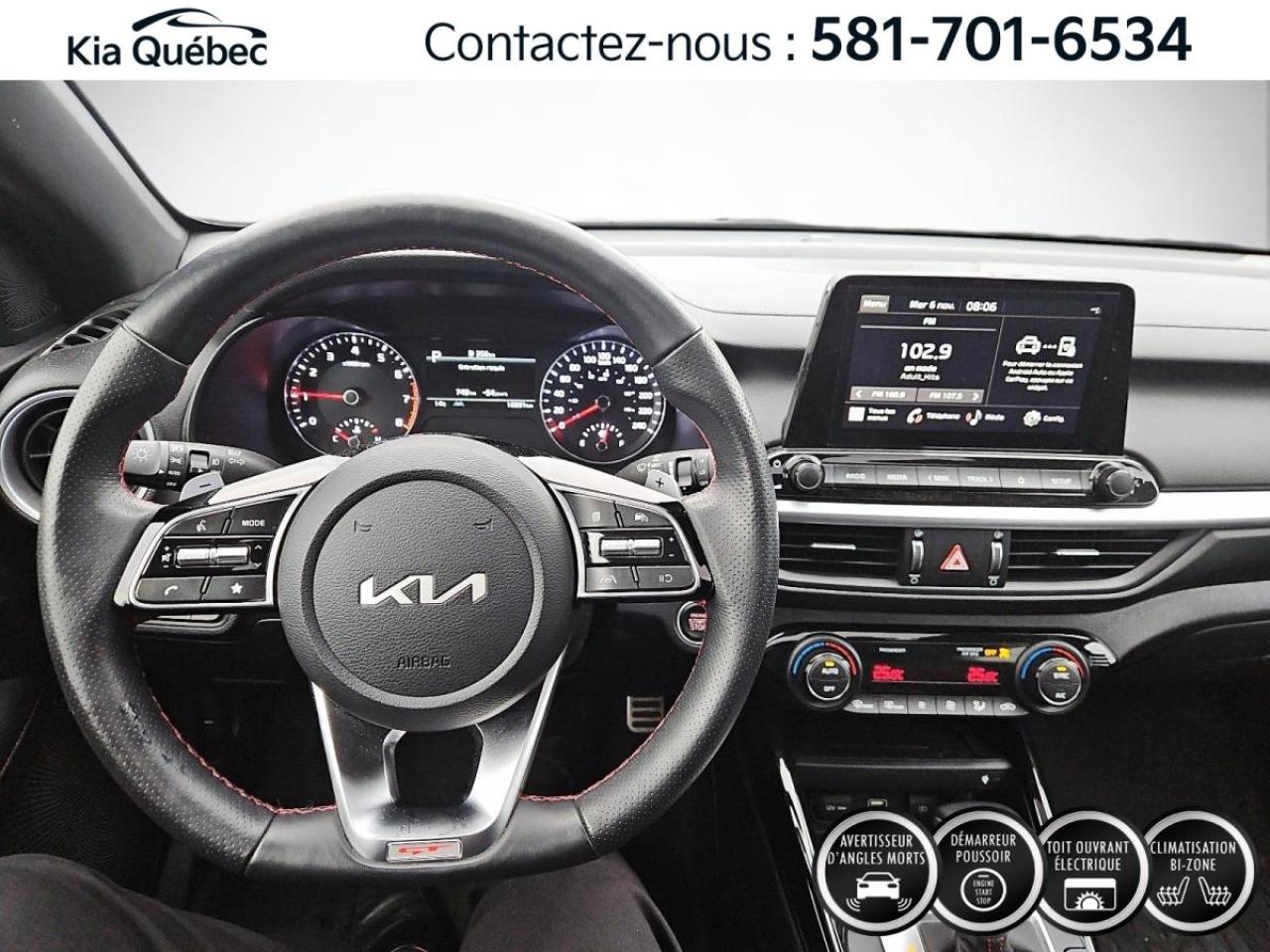 Used 2022 Kia Forte5 GT * TURBO* DCT* TOIT* BIZONE* ANGLES MORTS* for sale in Québec, QC