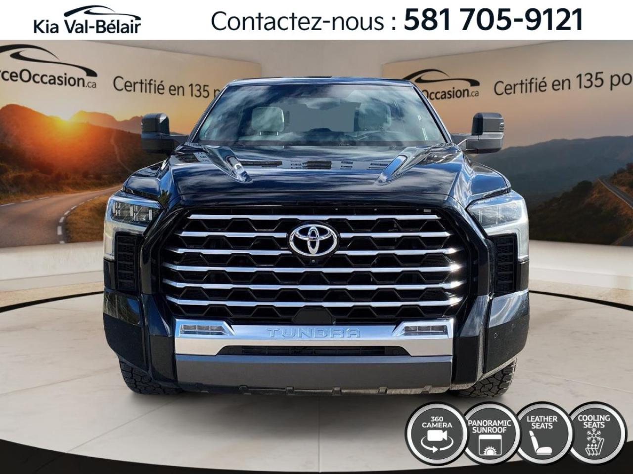 Used 2022 Toyota Tundra CAPSTONE *CREWMAX *4X4 *V6 3.5L HYBRID *CAMERA for sale in Québec, QC