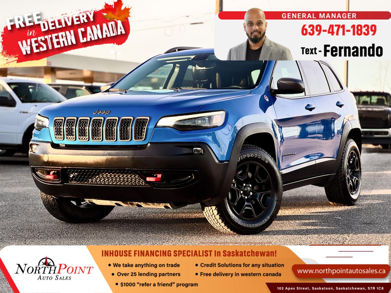 Used 2021 Jeep Cherokee Trailhawk Elite for sale in Saskatoon, SK