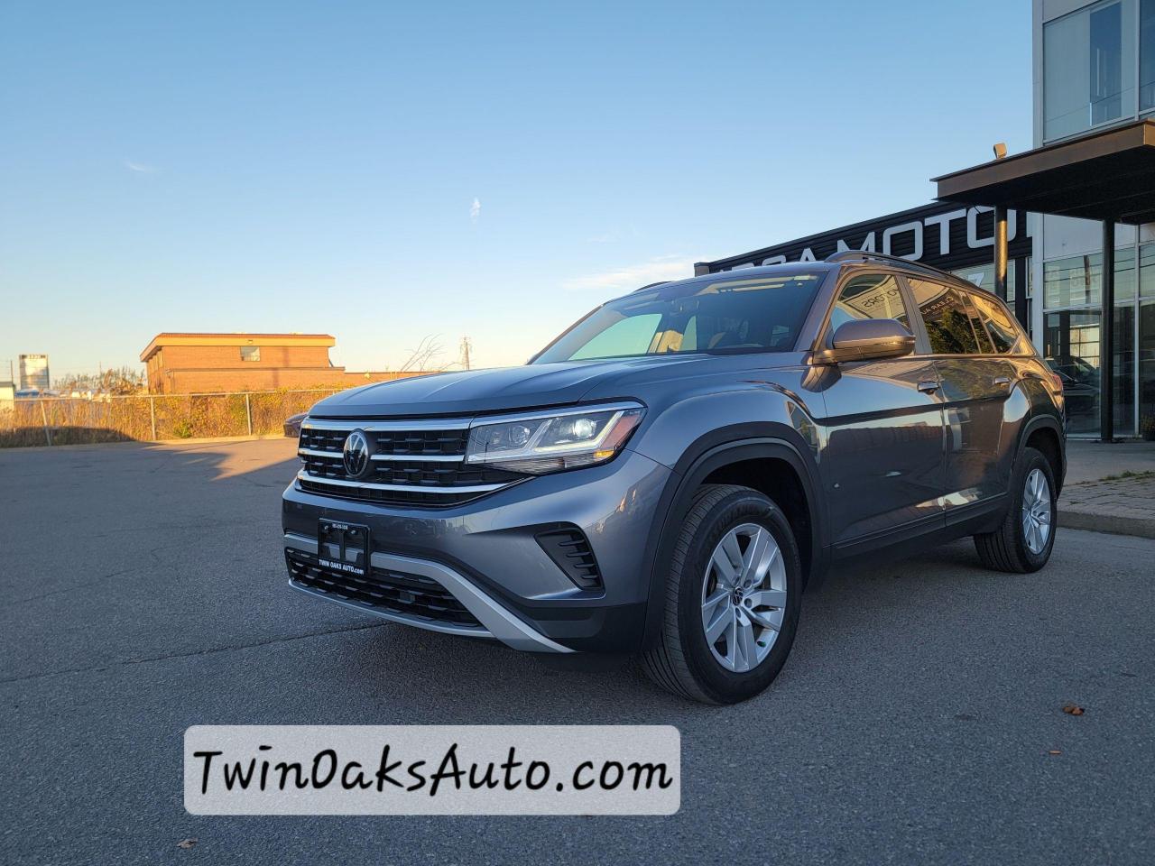 <p>SUPER CLEAN!! DRIVES AMAZING!! LOW KMS!! CALL TODAY!!</p><p>Looking for a spacious and capable SUV thats perfect for families and adventurers alike? Look no further than this 2021 Volkswagen Atlas 2.0 TSI 4MOTION, currently available at Twin Oaks Auto. This stylish grey Atlas boasts a powerful 4-cylinder engine and all-wheel drive, providing you with confidence on any road condition. With a comfortable black interior, youll enjoy the spaciousness of the Atlas with its spacious seating for seven passengers and ample cargo space.</p><p>This well-maintained Atlas has only 51,000 km on the odometer, making it an excellent value. Youll appreciate the Atlass abundance of features, including: a premium sound system for an enjoyable listening experience, heated seats for cozy comfort during those chilly Canadian winters, a blind spot monitor to enhance your safety awareness, a sleek set of alloy wheels for a sophisticated look, and a comprehensive suite of advanced safety features. Come visit Twin Oaks Auto today and take this impressive 2021 Volkswagen Atlas 2.0 TSI 4MOTION for a test drive!</p><p>THE FULL CERTIFICATION COST OF THIS VEHICLE IS AN <strong>ADDITIONAL $690+HST</strong>. THE VEHICLE WILL COME WITH A FULL VALID SAFETY AND 36 DAY SAFETY ITEM WARRANTY. THE OIL WILL BE CHANGED, ALL FLUIDS TOPPED UP AND FRESHLY DETAILED. WE AT TWIN OAKS AUTO STRIVE TO PROVIDE YOU A HASSLE FREE CAR BUYING EXPERIENCE! WELL HAVE YOU DOWN THE ROAD QUICKLY!!! </p><p><strong>Financing Options Available!</strong></p><p><strong>TO CALL US 905-339-3330 </strong></p><p>We are located @ 2470 ROYAL WINDSOR DRIVE (BETWEEN FORD DR AND WINSTON CHURCHILL) OAKVILLE, ONTARIO L6J 7Y2</p><p>PLEASE SEE OUR MAIN WEBSITE FOR MORE PICTURES AND CARFAX REPORTS</p><p><span style=font-size: 18pt;>TwinOaksAuto.Com</span></p><p><em> </em></p>