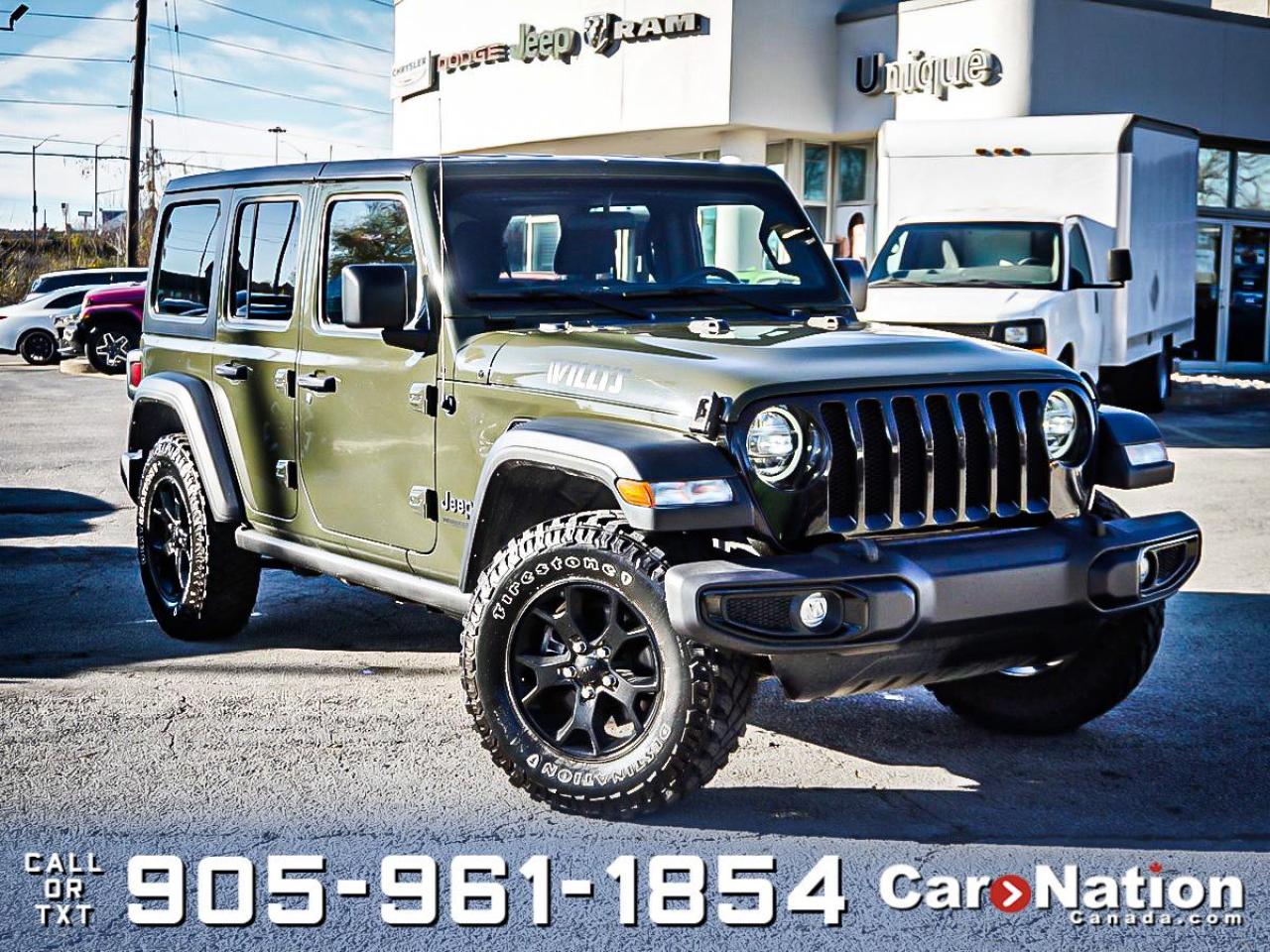 Used 2022 Jeep Wrangler Unlimited Willys 4x4| HARD TOP| for sale in Burlington, ON