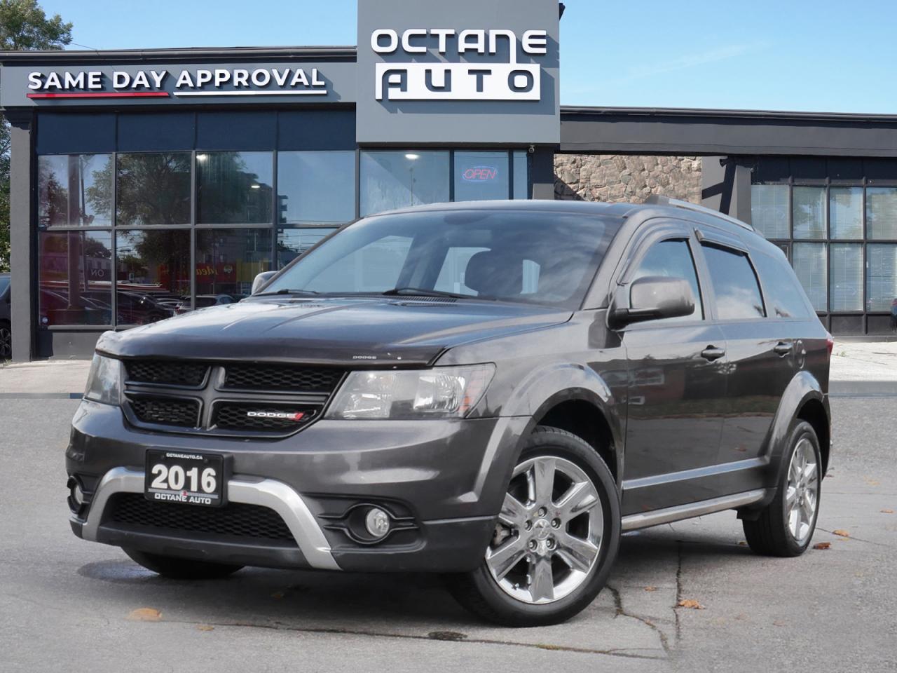 <div><font color=#242424 face=Segoe UI, Segoe UI Web (West European), Segoe UI, -apple-system, system-ui, Roboto, Helvetica Neue, sans-serif><span>2016 Dodge Journey AWD Crossroad 7 Passenger! One Owner! Accident-Free! In Great Condition! Leather Seats! Push Button Start! Navigation! Rear DVD! Rear Climate Control! Dual Climate Control! And Much More!</span></font><br /></div><div><span>--------------------------------------------------------------------------------------</span><br /></div><div><font color=#242424 face=Segoe UI, Segoe UI Web (West European), Segoe UI, -apple-system, BlinkMacSystemFont, Roboto, Helvetica Neue, sans-serif><span>Welcome to Octane Used Cars! We are located at 1850 Lawrence Ave E, Scarborough, ON M1R 2Y4</span></font></div><div><font color=#242424 face=Segoe UI, Segoe UI Web (West European), Segoe UI, -apple-system, BlinkMacSystemFont, Roboto, Helvetica Neue, sans-serif><span><br /></span><span>--------------------------------------------------------------------------------------</span></font><br /></div><div><div><span>CERTIFICATION: Get your pre-owned vehicle certified with us! Our full safety inspection goes beyond industry standards, including an oil change and professional detailing before delivery. Vehicles are not drivable, if not certified and not e-tested, a certification package is available for $699. We welcome trade-ins, and taxes and licensing are extra.</span><br /></div></div><div><div><div>--------------------------------------------------------------------------------------</div></div><div><span>FINANCING: No credit? New to the country? Dealing with bankruptcy, consumer proposal, or collections? Dont worry! Our finance and credit experts can help you get approved and start rebuilding your credit. Bad credit is usually good enough for financing. Please note that financing deals are subject to an Admin fee, and we offer on-the-spot financing with instant approvals.</span><br /></div></div><div><div><div>--------------------------------------------------------------------------------------</div></div><div><span>WARRANTY: This vehicle is eligible for an extended warranty, and we have various terms and coverages available. Feel free to ask for assistance in choosing the right one for your needs.</span><br /></div></div><div><div><div>--------------------------------------------------------------------------------------</div></div><div><span>PRICE: At Octane Used Cars, we believe in fair and transparent pricing. You dont have to endure uncomfortable negotiations with us. We constantly monitor the market and adjust our prices below the market average to offer you the best possible price. Enjoy a no-haggle, no-pressure buying experience with us! Why pay more elsewhere?</span></div></div>