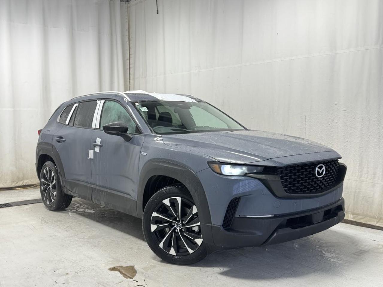 <p>NEW 2025 Mazda CX-50 GT e-AWD. 2.5L Hybrid 4-Cylinder Inline Engine, 219HP/163lb-ft, Mazda Online NAV, 360° See Through View, Adaptive Cruise Control, Bluetooth, Backup Camera, Apple CarPlay & Android Auto, Available NAV, 360° View Monitor, Memory Seat, Heads Up Display (HUD), Heated F/R Seats, Ventilated Front Seats, Power Front Seats, Driver Seat Lumbar, Leather Upholstery, F/R Parking Sensors, Roof Rails, Electronic Park Brake, Auto Hold, Auto Rain Sensing Wipers, Wireless Phone Charger, A/C, Dual Zone A/C, Rear Air Vents, Power Windows/Locks/Mirrors, Tilt/Telescopic Steering Wheel, Heated Steering Wheel, Traction Control, Paddle Shifter, Garage Door Opener, Power Trunk, Keyless Remote, LED Headlights/Taillights, Panoramic Roof, 18 Alloy Wheels, AM/FM/XM Radio, Steering Wheel Audio Controls, USB Input</p>  <p>Includes:</p> <p> Secondary Collision Reduction, Turning Across Path (TAP), Front Cross Traffic Alert, Smart City Brake Support-Front, Rear Cross Traffic Alert, Mazda Radar Cruise Control With Stop & Go, Distance Recognition Support System, Lane-Keep Assist System, Lane Departure Warning System, Advanced Blind Spot Monitoring</p>  <p>Introducing the exhilarating 2025 Mazda CX-50 GT Hybrid e-AWD, a harmonious fusion of innovation and style that redefines driving pleasure. Designed to captivate the senses and elevate your journey, this dynamic SUV seamlessly combines cutting-edge technology with Mazdas signature craftsmanship. With a spirited 2.5L Hybrid 4 Cylinder engine under the hood, the CX-50 GT Hybrid AWD delivers a thrilling driving experience, blending power and efficiency effortlessly. Its advanced All-Wheel Drive system ensures confidence-inspiring traction on any road, empowering you to explore new horizons with poise.</p>  <p>Step inside the meticulously crafted cabin, where luxury meets functionality. Premium materials adorn every surface, creating an inviting atmosphere that speaks to Mazdas unwavering commitment to detail. An intuitive infotainment system keeps you connected, while an array of safety features, including adaptive cruise control and lane-keep assist, grant you peace of mind on every adventure. The exterior design of the CX-50 GT Hybrid e-AWD is a masterpiece in motion, embodying Mazdas Kodo design philosophy that captures the essence of motion even when the car is at rest. From its sleek contours to its distinctive front grille, every element contributes to an aerodynamic aesthetic that turns heads at every corner.</p>  <p>Innovative features like a panoramic sunroof and a premium sound system transform mundane drives into sensory-rich experiences, allowing you to revel in the joy of each moment on the road. Elevate your driving lifestyle with the 2025 Mazda CX-50 GT Hybrid e-AWD, where performance, luxury, and innovation converge seamlessly. Embrace the future of driving with a vehicle that promises not just transportation, but a symphony of emotions waiting to be experienced. Save this page, Come in for a Qualified Test Drive. We Know You Will Enjoy Your Test Drive Towards Ownership!</p>  <p>Call 587-409-5859 for more info or to schedule an appointment! Listed Pricing is valid for 72 hours. Financing is available, please see dealer for term availability and interest rates. AMVIC Licensed Business.</p>