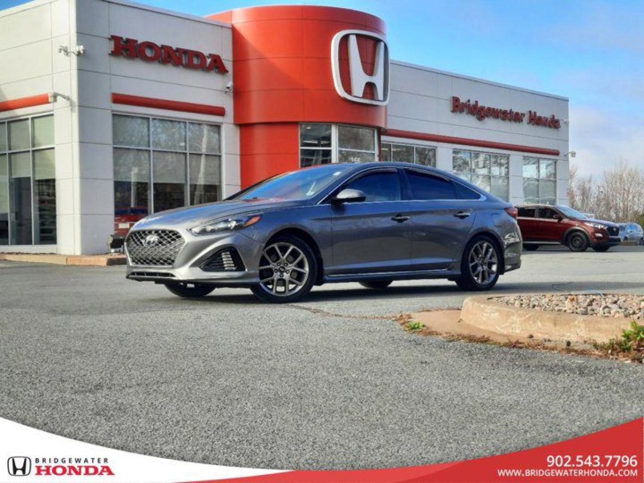 2018 Hyundai Sonata Sport 2.0TNew TiresFresh MVI-Motor vehicle inspection and current service completed- Oil and filter change- Interior and exterior detailing-Carfaxes vehicle history will be provided-Brakes and tire measurements pass certification standards-Qualifies for several warranty upgrade options-Flexible financing options available-All trade ins are welcomeHelping over 700 customers a year find the right vehicle for them. We are excited to help you with your next vehicle purchase.Black Leather, 9 Speakers, Air Conditioning, Alloy wheels, AppLink/Apple CarPlay and Android Auto, Automatic temperature control, Backup Camera, Cruise Control, Four wheel independent suspension, Front Bucket Seats, Front dual zone A/C, Garage door transmitter: HomeLink, Heated & Ventilated Front Sport Seats, Heated door mirrors, Heated front seats, Heated steering wheel, Memory seat, Navigation System, Power door mirrors, Power driver seat, Power steering, Power windows, Radio: Infinity AM/FM/XM/MP3 Audio System, Rear Parking Sensors, Rear window defroster, Remote keyless entry, Speed-sensing steering, Speed-Sensitive Wipers, Steering wheel mounted audio controls, Telescoping steering wheel, Tilt steering wheel, Traction control, Turn signal indicator mirrors, Variably intermittent wipers, Wheels: 18 x 7.5J Aluminum Alloy.Reviews:* Owners rate this generation of Sonata highly for its spacious and upscale cabin, generous trunk space, and an easy-to-drive, effortless character, backed by good highway manners and solid all-around comfort. The navigation system, and the refinement from the powertrain, were also highly rated. Source: autoTRADER.ca