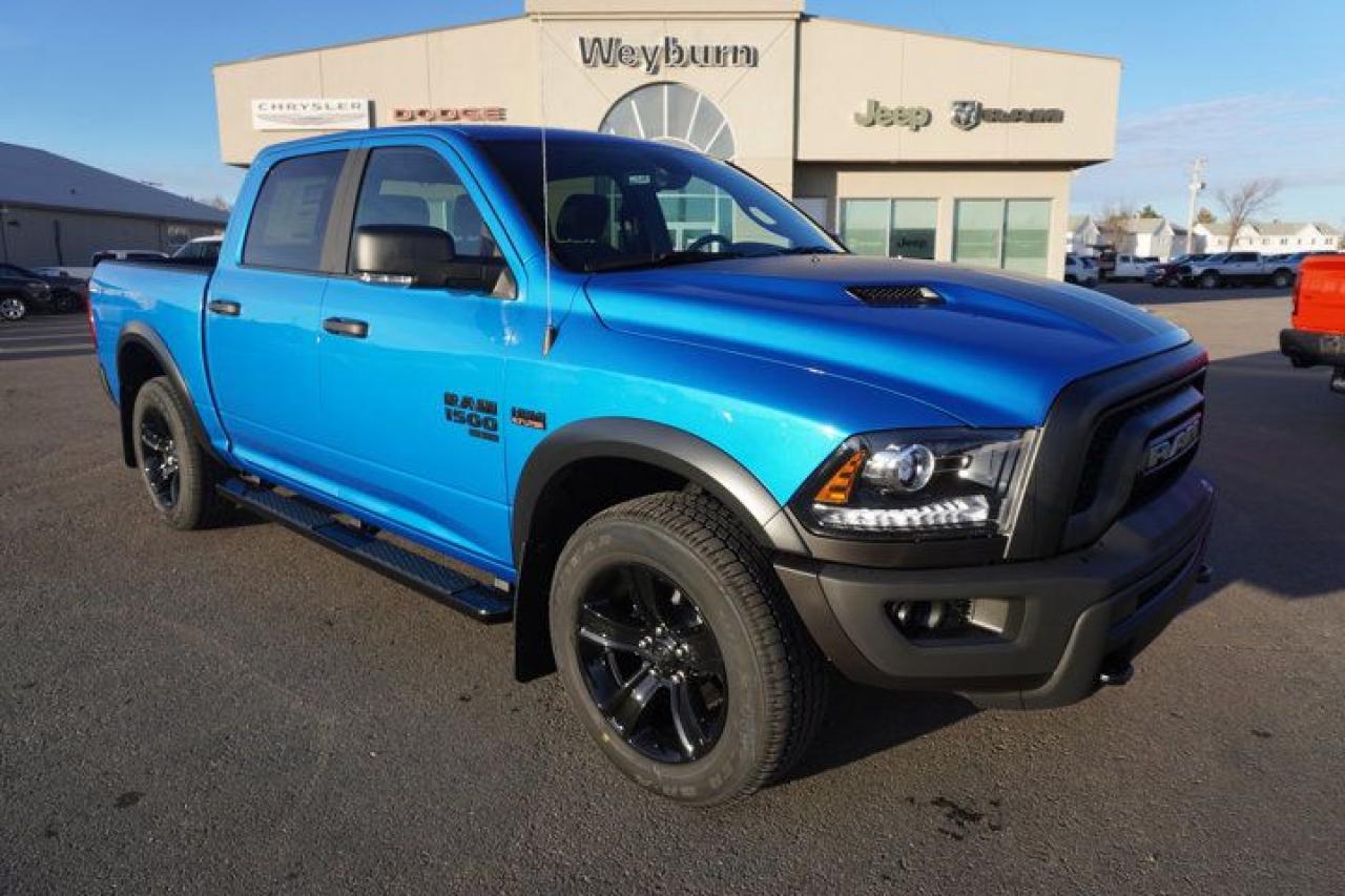 New 2024 RAM 1500 Classic Warlock | 5.7L HEMI! | Remote Start | Apple Carplay | Heated Seats/Wheel | Hydro Blue Pearl! | for sale in Weyburn, SK