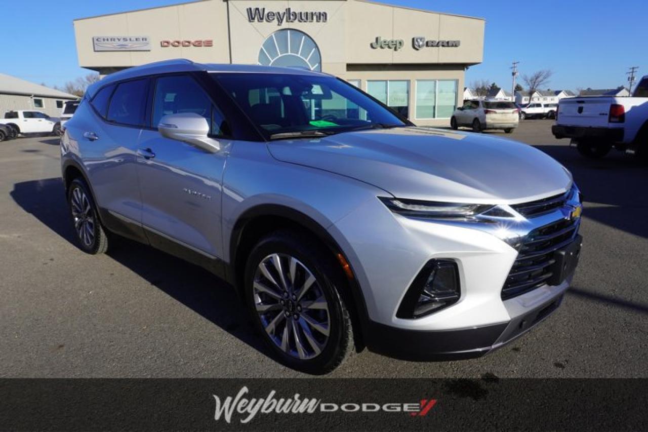 Used 2022 Chevrolet Blazer Premier | Heated Seats/Wheel | Leather | Pano Sunroof | AWD! | NAV | Power Liftgate | Remote Start | for sale in Weyburn, SK