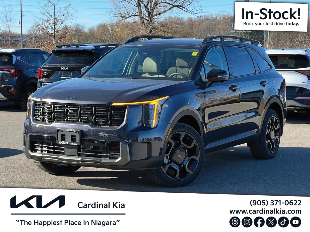 This vehicle is here in-stock, book an appointment for your test drive today!

The selling price of this vehicle includes a Winter Protection Package (Undercoating & All-Weather Mats) priced at $1,195, Road-Hazard, Wheel-Locks & Nitro Package priced at $995 and a document fee priced at $599.

At Cardinal Kia we believe in 5-Star Customer Service - we are committed to exceeding your expectations, from test drive to delivery. Our professional team will help you find your perfect Kia, one that fits all your needs and budget, and prove to you that owning a Kia is an experience you dont want to miss. Call or visit the all-new www.cardinalkia.com today and if you need more convincing, read our reviews - they tell a story! We are located at 7818 Oakwood Drive, Niagara Falls (seconds away from Walmart) and right beside the QEW! Buy with confidence; read our Online Reviews & check us out on Facebook, Twitter, and Instagram! Look us up on YouTube for helpful and handy How To videos to show you how to use the features of your new vehicle! For more of our New & Pre-Owned Inventory, please visit the all-new www.cardinalkia.com. Proudly serving the Niagara Region! From out of town? There is always a reason to visit Niagara Falls! We have customers from all over Ontario; Niagara Falls, St. Catharines, Welland, Fonthill and Fort Erie, Grimsby, Port Colborne, Beamsville, Hamilton, Smithville, Wainfleet, Stoney Creek, Hamilton Mountain, Burlington, Oakville, Ancaster and Caledonia and 1 hour from Mississauga, South Brampton and Hagersville.