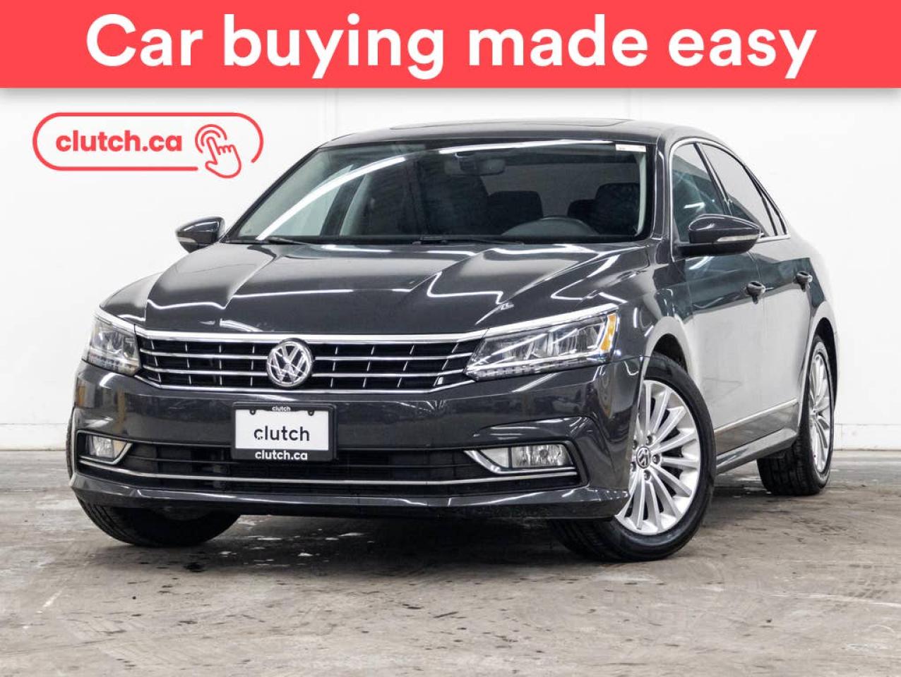 Used 2017 Volkswagen Passat Comfortline w/ Apple CarPlay & Android Auto, Dual Zone A/C, Power Sunroof for sale in Toronto, ON