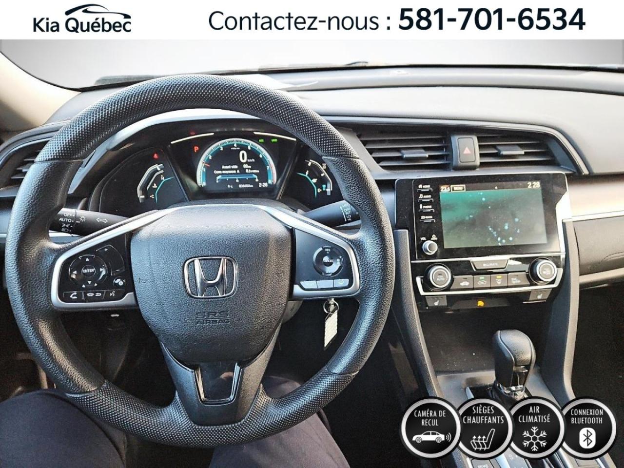 Used 2021 Honda Civic LX * CVT* CARPLAY* CAMERA* SIEGES CHAUFFANTS* for sale in Québec, QC