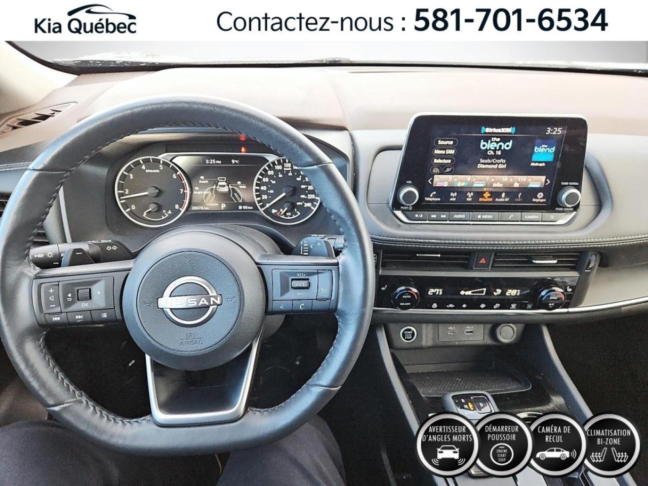 Used 2023 Nissan Rogue S * BIZONE* ANGLES MORTS* BOUTON POUSSOIR* CARPLAY for sale in Québec, QC