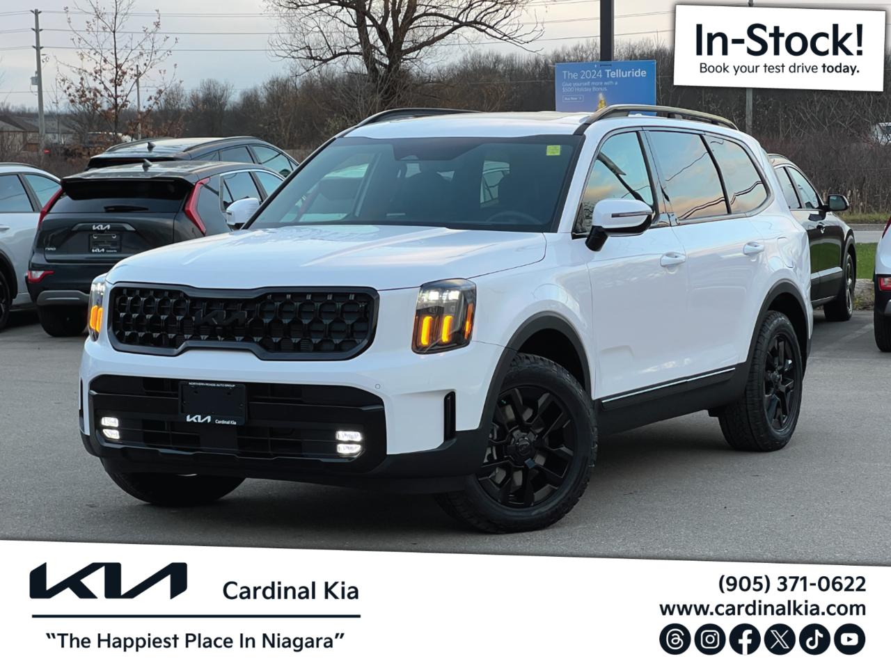 This vehicle is here in-stock, book an appointment for your test drive today!

The selling price of this vehicle includes a Winter Protection Package (Undercoating & All-Weather Mats) priced at $1,195, Road-Hazard, Wheel-Locks & Nitro Package priced at $995 and a document fee priced at $599.

At Cardinal Kia we believe in 5-Star Customer Service - we are committed to exceeding your expectations, from test drive to delivery. Our professional team will help you find your perfect Kia, one that fits all your needs and budget, and prove to you that owning a Kia is an experience you dont want to miss. Call or visit the all-new www.cardinalkia.com today and if you need more convincing, read our reviews - they tell a story! We are located at 7818 Oakwood Drive, Niagara Falls (seconds away from Walmart) and right beside the QEW! Buy with confidence; read our Online Reviews & check us out on Facebook, Twitter, and Instagram! Look us up on YouTube for helpful and handy How To videos to show you how to use the features of your new vehicle! For more of our New & Pre-Owned Inventory, please visit the all-new www.cardinalkia.com. Proudly serving the Niagara Region! From out of town? There is always a reason to visit Niagara Falls! We have customers from all over Ontario; Niagara Falls, St. Catharines, Welland, Fonthill and Fort Erie, Grimsby, Port Colborne, Beamsville, Hamilton, Smithville, Wainfleet, Stoney Creek, Hamilton Mountain, Burlington, Oakville, Ancaster and Caledonia and 1 hour from Mississauga, South Brampton and Hagersville.