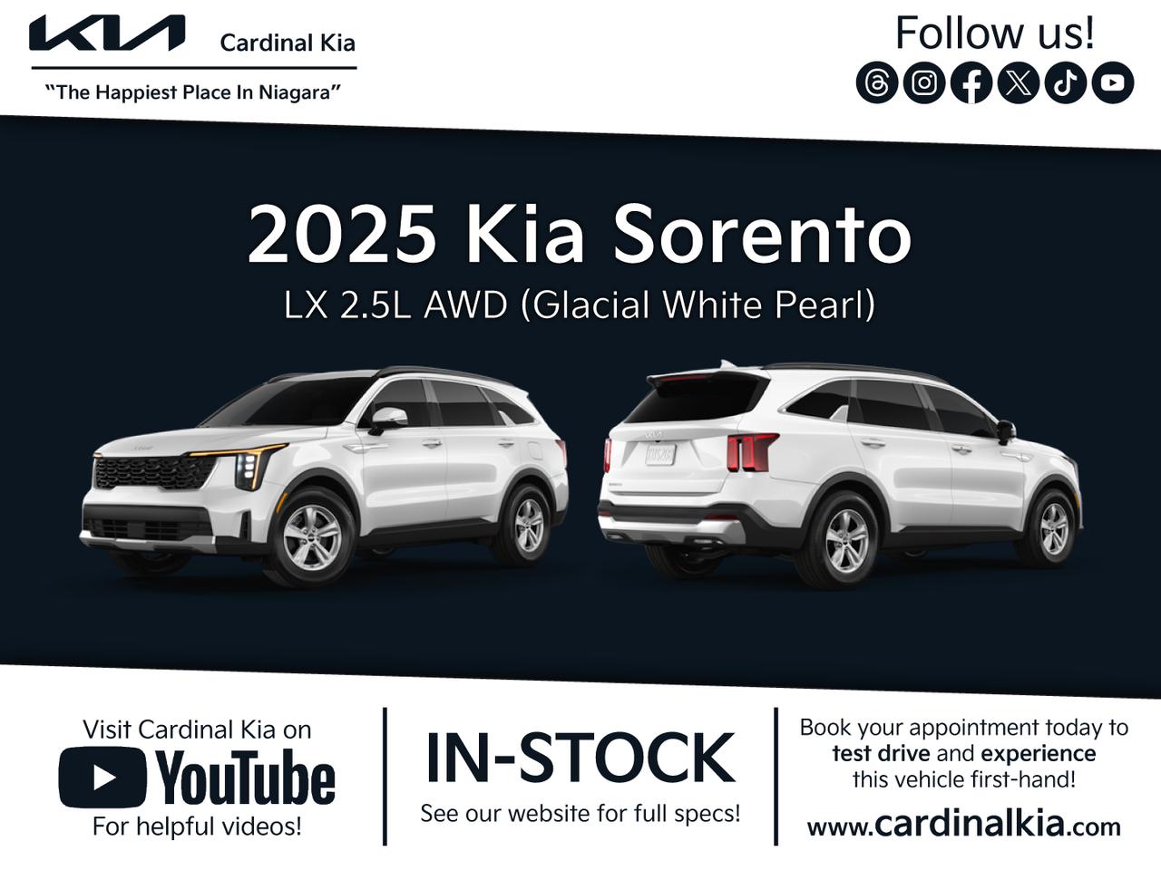 New 2025 Kia Sorento LX for sale in Niagara Falls, ON