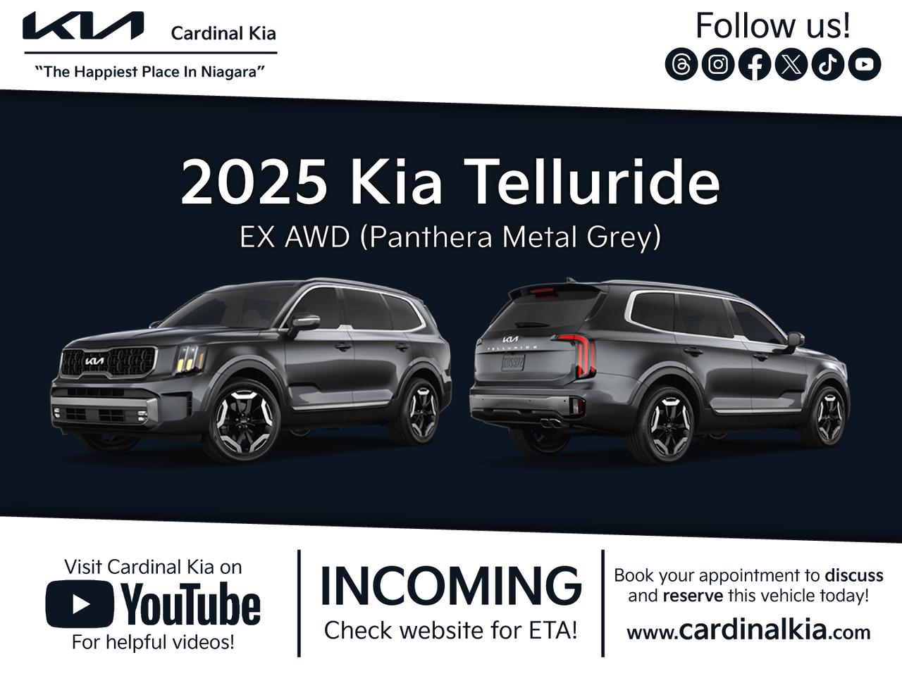 New 2025 Kia Telluride EX for sale in Niagara Falls, ON