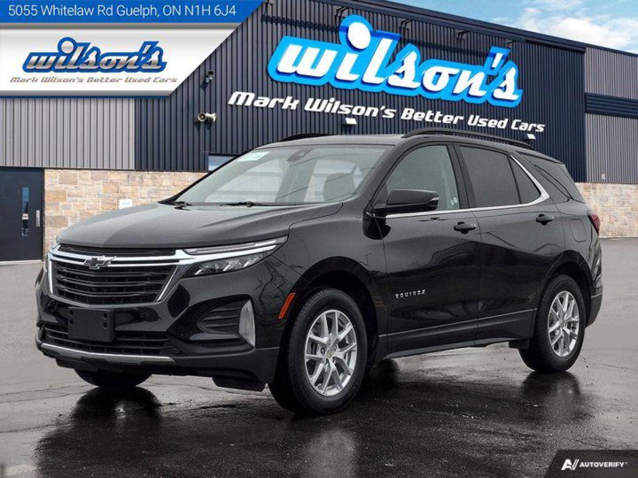 Check out this certified 2022 Chevrolet Equinox LT AWD | Nav | Sunroof | Adaptive Cruise | Heated Steering + Seats | Power Liftgate and more!. Its Automatic transmission and 1.5L engine will keep you going. Stop by and visit us at Mark Wilsons Better Used Cars, 5055 Whitelaw Road, Guelph, ON N1H 6J4.60+ years of World Class Service!450+ Live Market Priced VEHICLES! ONE MASSIVE LOCATION!Free Local Delivery Available!FINANCING! - Better than bank rates! 6 Months No Payments available on approved credit OAC. Zero Down Available. We have expert licensed credit specialists to secure the best possible rate for you and keep you on budget ! We are your financing broker, let us do all the leg work on your behalf! Click the RED Apply for Financing button to the right to get started or drop in today!BAD CREDIT APPROVED HERE! - You dont need perfect credit to get a vehicle loan at Mark Wilsons Better Used Cars! We have a dedicated licensed team of credit rebuilding experts on hand to help you get the car of your dreams!WE LOVE TRADE-INS! - Top dollar trade-in values!SELL us your car even if you dont buy ours! HISTORY: Free Carfax report included.Certification included! No shady fees for safety!EXTENDED WARRANTY: Available30 DAY WARRANTY INCLUDED: 30 Days, or 3,000 km (mechanical items only). No Claim Limit (abuse not covered)5 Day Exchange Privilege! *(Some conditions apply)CASH PRICES SHOWN: Excluding HST and Licensing Fees.2019 - 2024 vehicles may be daily rentals. Please inquire with your Salesperson.We have made every reasonable attempt to ensure options are correct but please verify with your sales professional