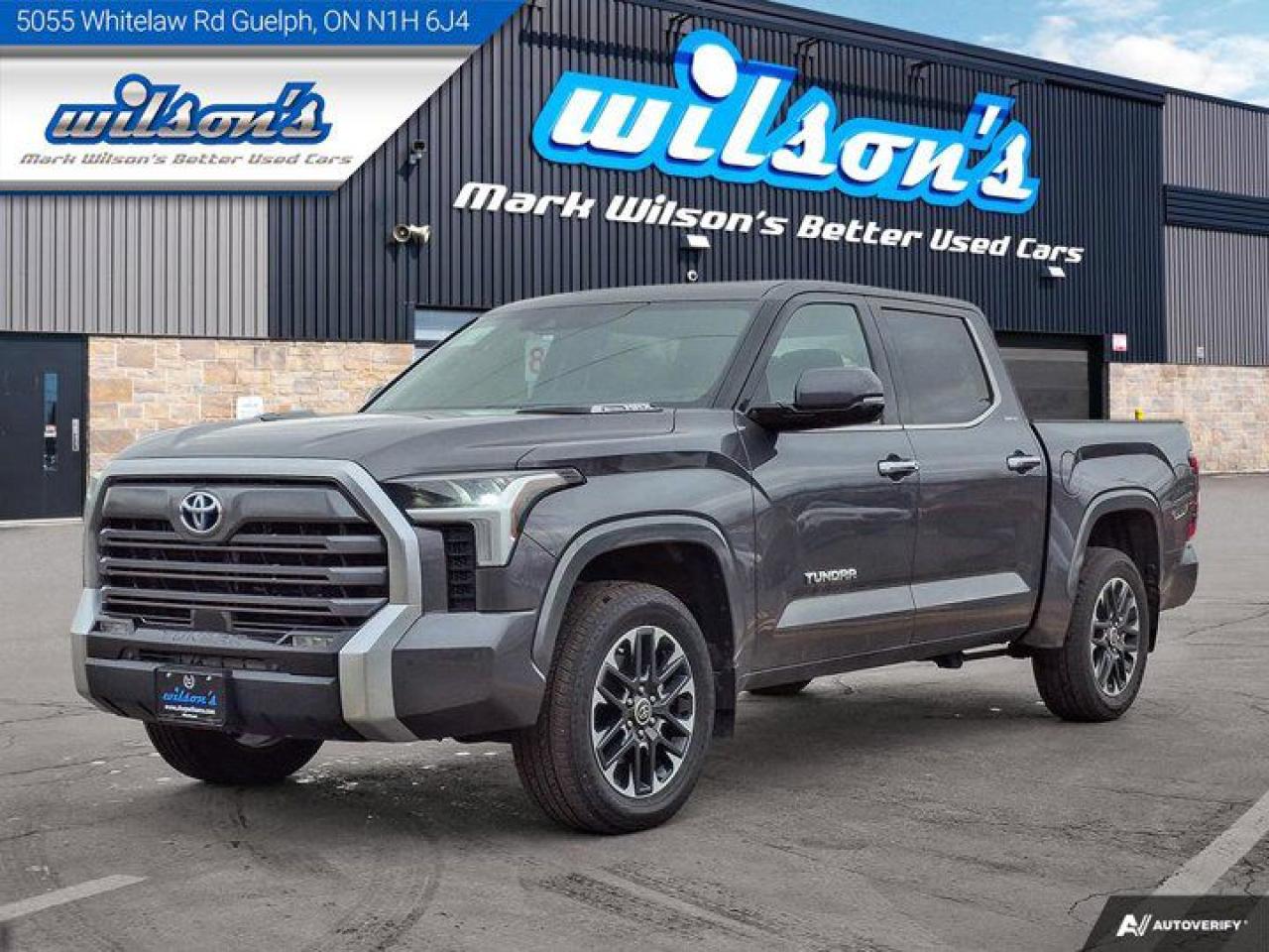 Used 2022 Toyota Tundra Limited Hybrid Crew 4X4 | Leather | Panoramic Moonroof | BSM | Radar Cruise and much more! for sale in Guelph, ON