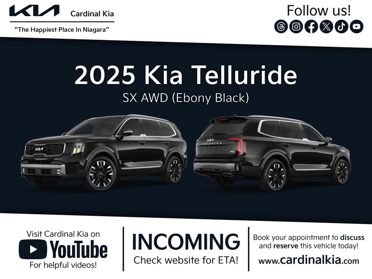 New 2025 Kia Telluride SX for sale in Niagara Falls, ON