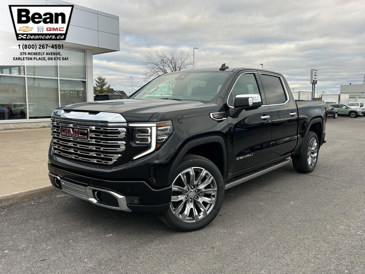 New 2025 GMC Sierra 1500 Denali 6.2L V8 WITH REMOTE START/ENTRY, SUNROOF, HEATED SEATS, HEATED STEERING WHEEL, VENTILATED SEATS, MULTI-PRO TAILGATE for sale in Carleton Place, ON