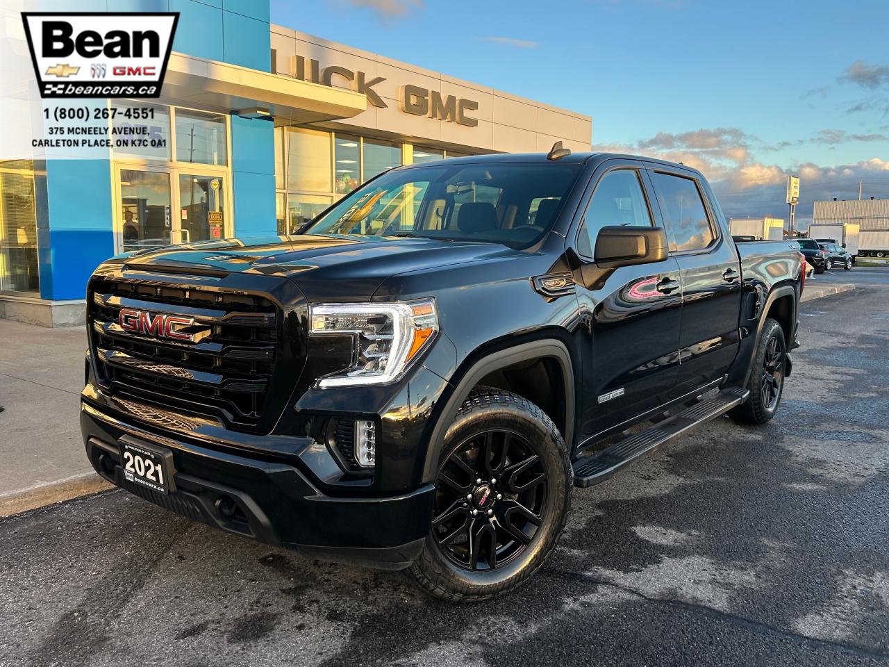 Used 2021 GMC Sierra 1500 Elevation 5.3L V8 WITH REMOTE START/ENTRY, HEATED SEATS, HEATED STEERING WHEEL, CRUISE CONTROL, TRAILER BRAKE CONTROLLER, BOSE SPEAKER SYSTEM, HD REAR VISION CAMERA, APPLE CARPLAY AND ANDROID AUTO for sale in Carleton Place, ON