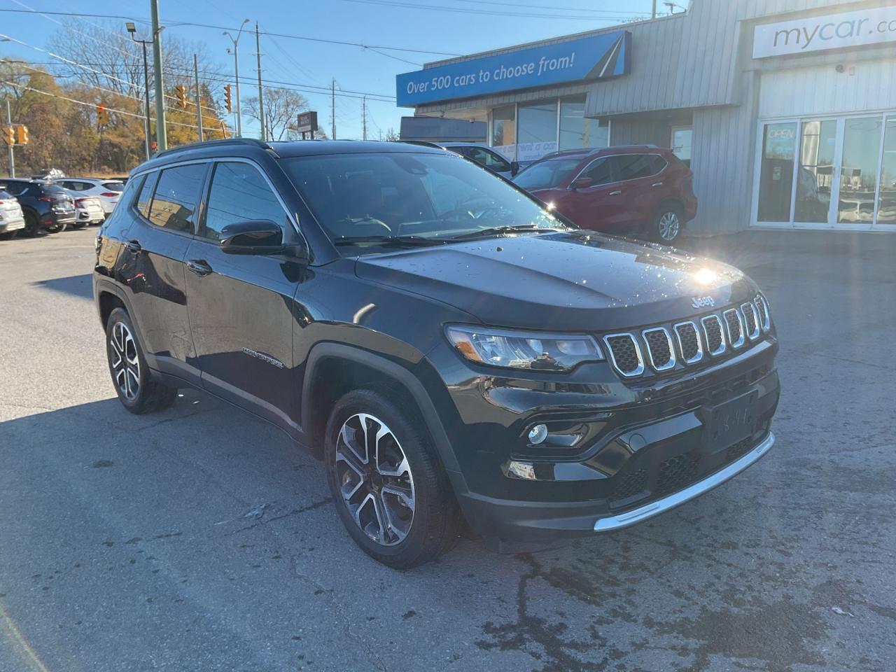 Used 2023 Jeep Compass Limited 2L LIMITED AWD!!! HEATED SEATS. LEATHER. BACKUP CAM. BLUETOOTH. A/C. CRUISE. PWR GROUP. PERFECT FOR for sale in Kingston, ON