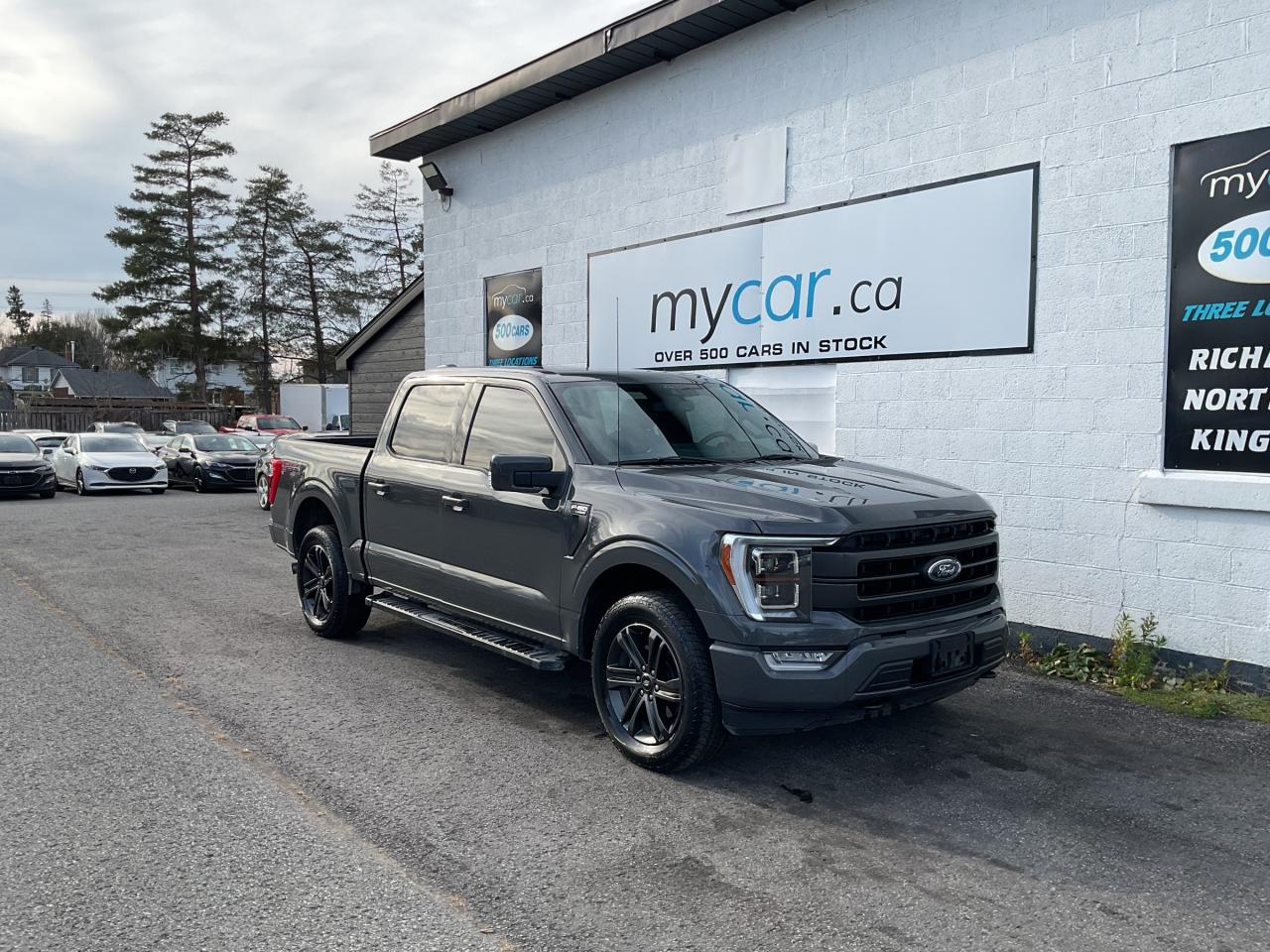 Used 2021 Ford F-150 Lariat 2.7L LARITAT!!!   SUNROOF. BACKUP CM. HEATED SEATS. LEATHER. NAV. TOWING PKG. ALLOYS. C/A. CRUISE. P for sale in North Bay, ON