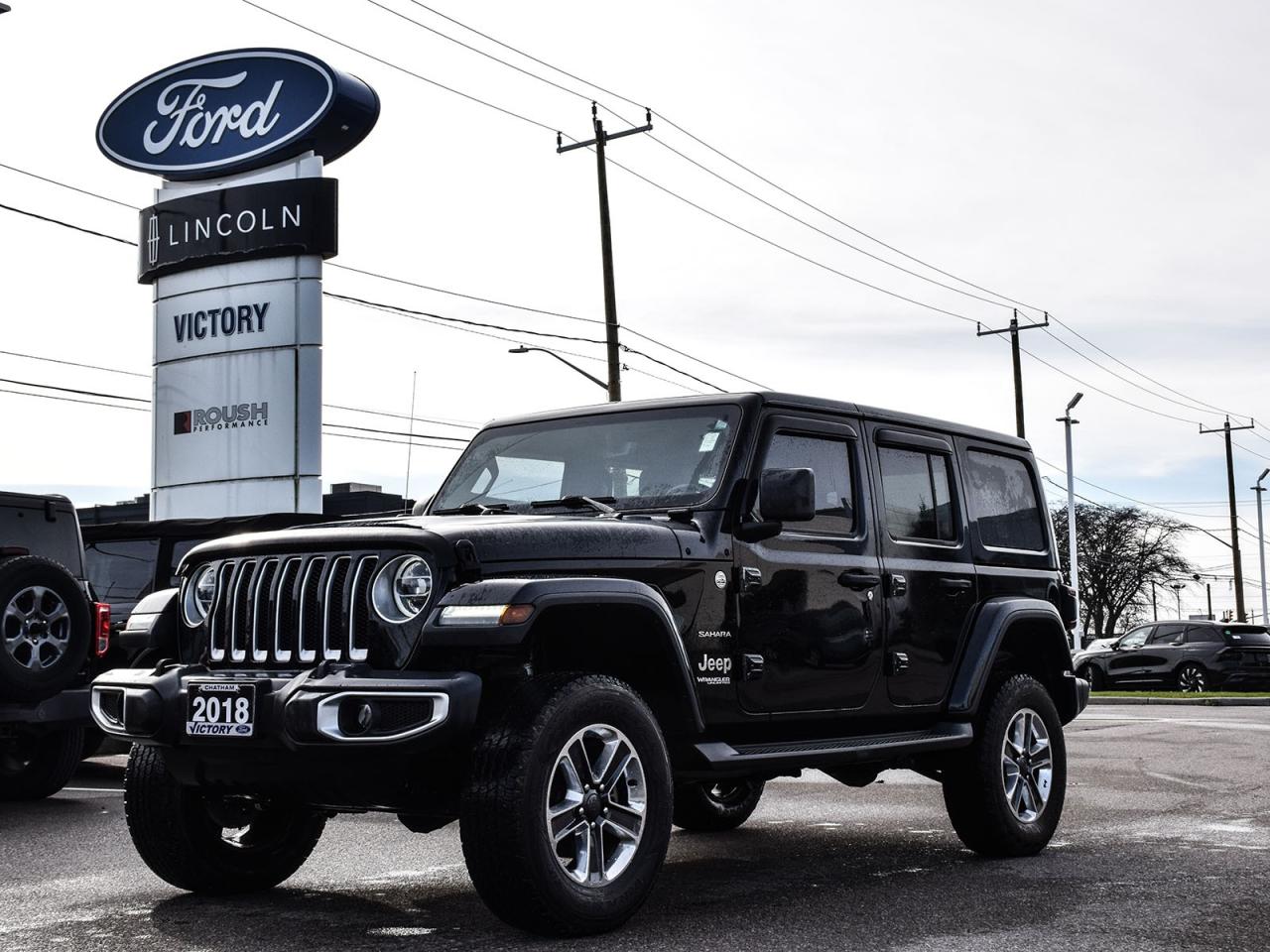 Used 2018 Jeep Wrangler Unlimited Sahara Heated Leather Seats | Navigation | for sale in Chatham, ON