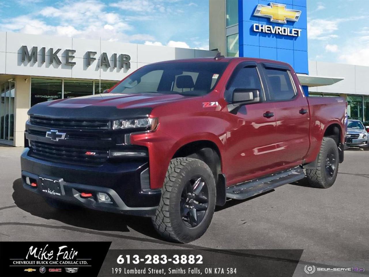 Used 2019 Chevrolet Silverado 1500 LT Trail Boss assist steps,heated front seats/steering wheel/outside mirrors,remote start,HD rear camera for sale in Smiths Falls, ON