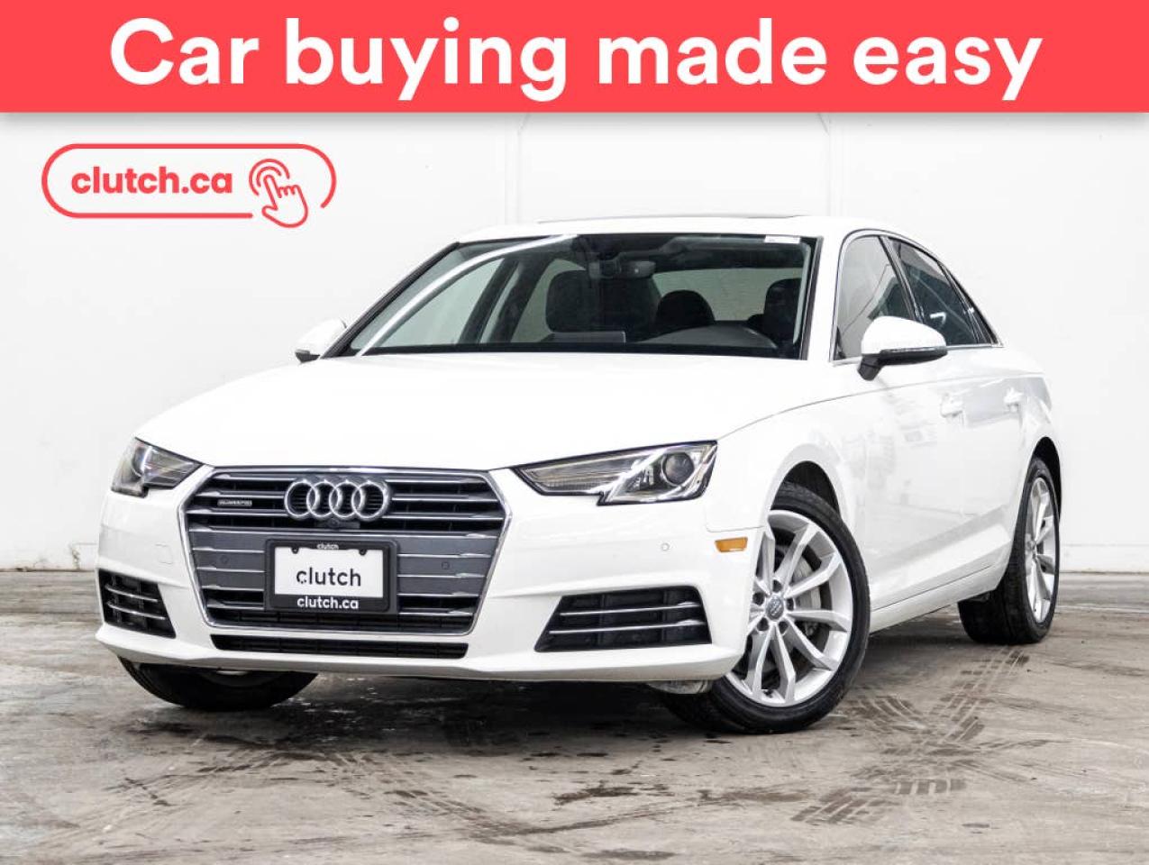 Used 2017 Audi A4 Progressiv AWD w/ Power Sunroof, Tri Zone A/C, Rearview Cam for sale in Toronto, ON