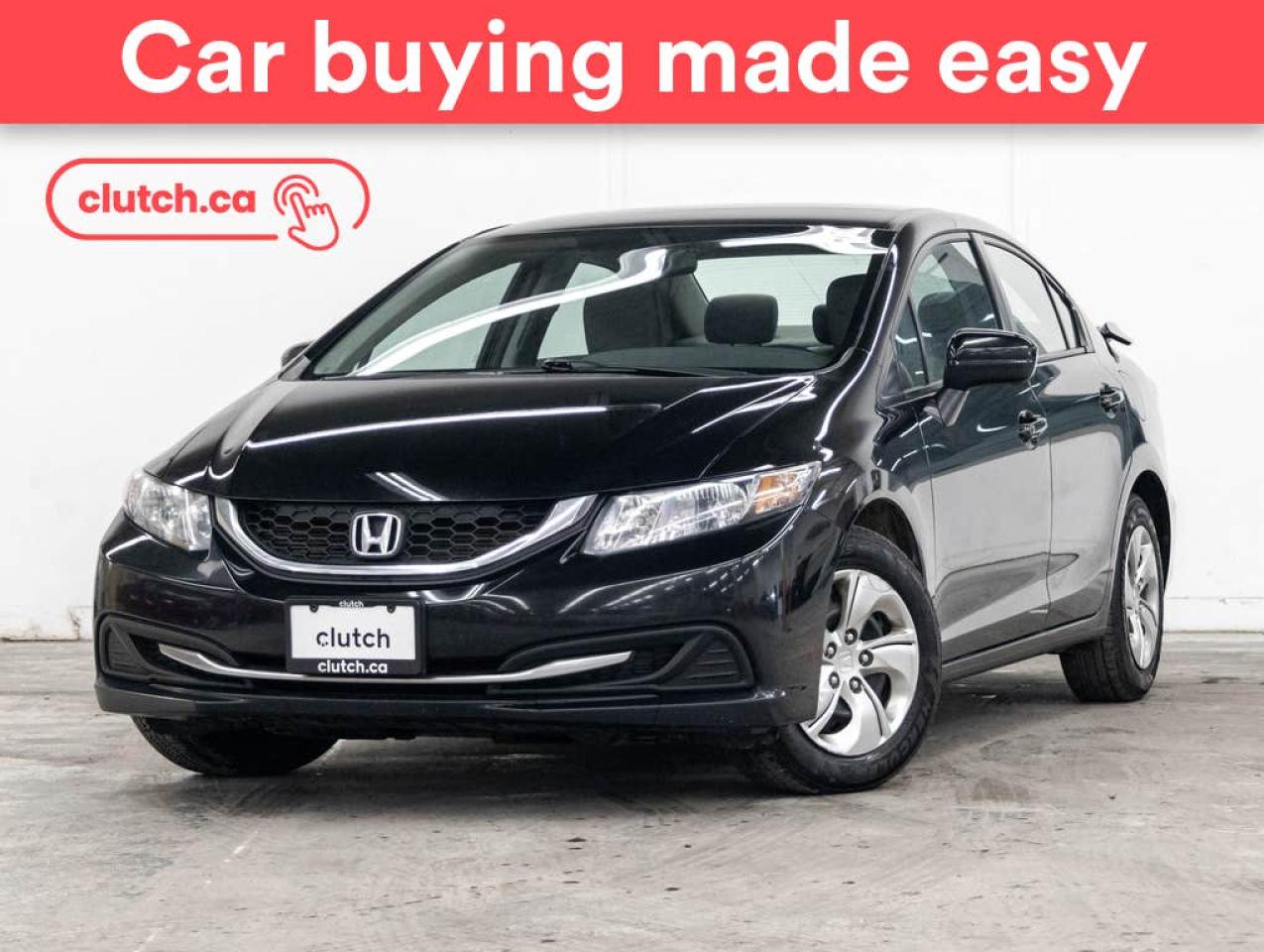 Used 2015 Honda Civic LX w/ Heated Front Seats, Rearview Camera, A/C for sale in Toronto, ON