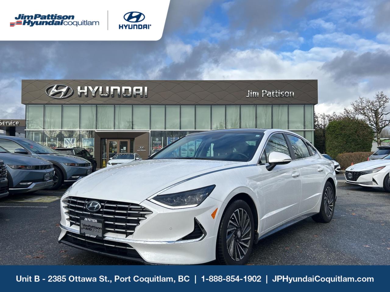 Used 2022 Hyundai Sonata Hybrid Hybrid Ultimate Sedan w-Solar Roof, 1 Owner Local for sale in Port Coquitlam, BC