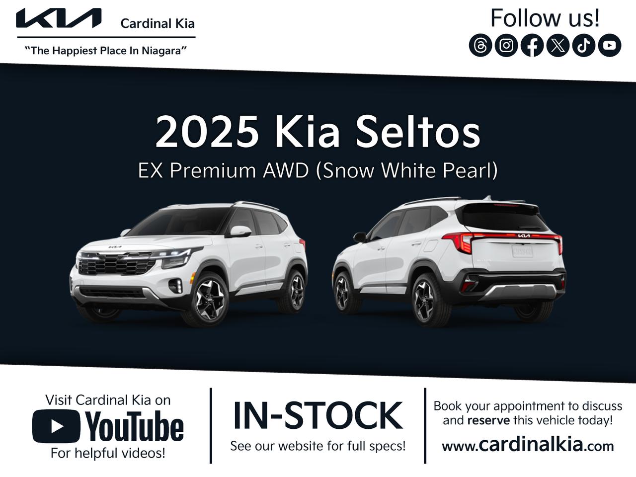 New 2025 Kia Seltos EX PREMIUM for sale in Niagara Falls, ON