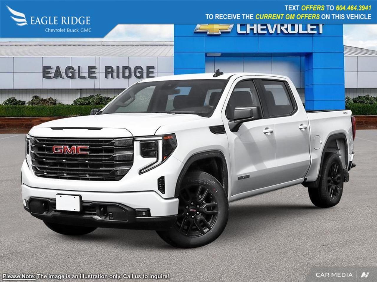 New 2025 GMC Sierra 1500 Elevation 12.3-inch driver display, 13.4-inch touchscreen, Google Built-in, wireless Apple CarPlay® and Android Auto®, Bluetooth®, WiFi compatibility, and Bose audio system. for sale in Coquitlam, BC