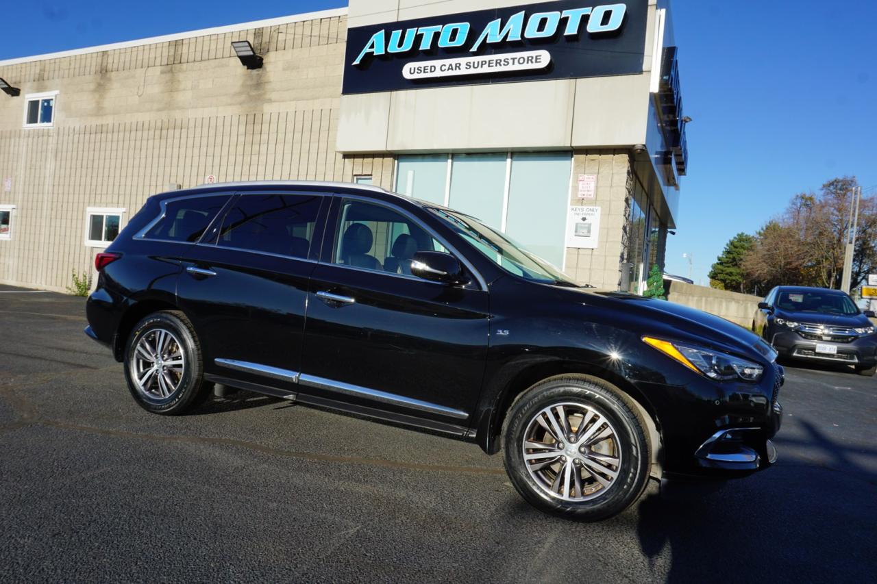 Used 2019 Infiniti QX60 V6 AWD PURE PKG SAFETY INCLUDED *7 SEAT* NAVI CAMERA BLUETOOTH LEATHER HEATED SEATS SUNROOF CRUISE ALLOYS for sale in Burlington, ON