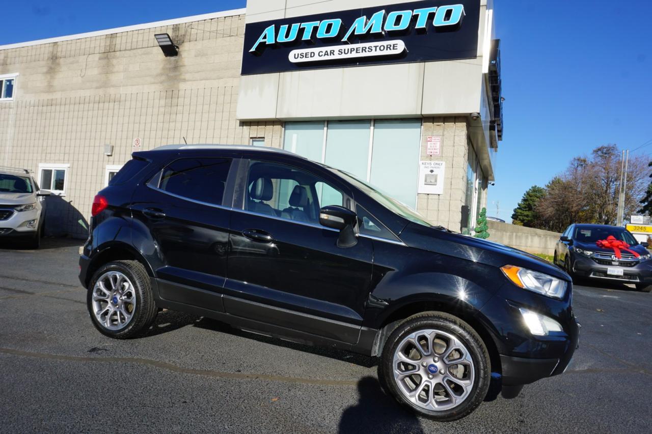 Used 2019 Ford EcoSport TITANIUM AWD SAFETY INCLUDED *ACCIDENT FREE* CAMERA NAV BLUETOOTH LEATHER HEATED SEATS SUNROOF CRUISE ALLOYS for sale in Burlington, ON