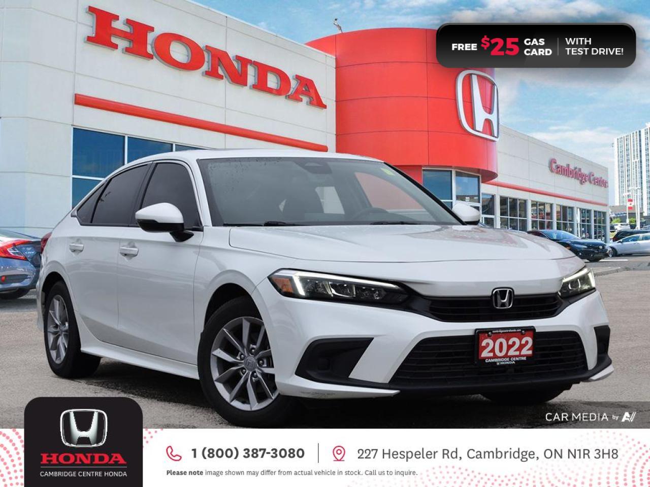 Used 2022 Honda Civic EX HONDA SENSING TECHNOLOGIES | REARVIEW CAMERA | APPLE CARPLAY™/ANDROID AUTO™ for sale in Cambridge, ON