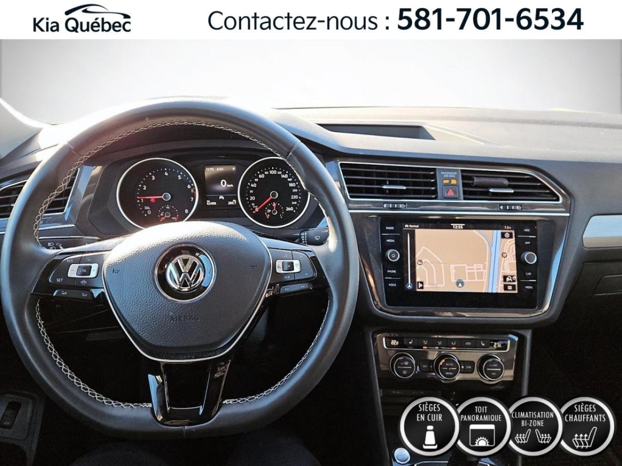 Used 2021 Volkswagen Tiguan COMFORTLINE* AWD* GPS* TOIT PANO* CUIR* BIZONE* for sale in Québec, QC