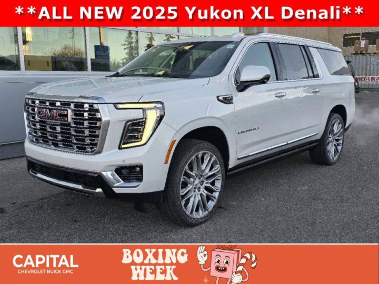 This GMC Yukon XL delivers a Gas V8 6.2L/ engine powering this Automatic transmission. ENGINE, 6.2L ECOTEC3 V8 with Dynamic Fuel Management, Direct Injection and Variable Valve Timing, includes aluminum block construction (420 hp [313 kW] @ 5600 rpm, 460 lb-ft of torque [624 Nm] @ 4100 rpm) (STD), Wireless Phone Charging, for portable devices, Wireless Apple CarPlay/Wireless Android Auto.*This GMC Yukon XL Comes Equipped with These Options *Wipers, front intermittent, Rainsense, Wiper, rear intermittent, Windows, power, rear with Express-Down, Window, power with front passenger Express-Up/Down, Window, power with driver Express-Up/Down, Wi-Fi Hotspot capable (Terms and limitations apply. See onstar.ca or dealer for details.), Wheels, 20 x 9 (50.8 cm x 22.9 cm) 6-spoke multi-dimensional polished aluminum, Wheel, full-size spare, 17 (43.2 cm) steel, Warning tones headlamp on, driver and right-front passenger seat belt unfasten and turn signal on, Visors, driver and front passenger illuminated vanity mirrors.* Visit Us Today *Stop by Capital Chevrolet Buick GMC Inc. located at 13103 Lake Fraser Drive SE, Calgary, AB T2J 3H5 for a quick visit and a great vehicle!