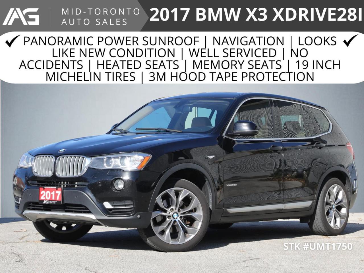 Used 2017 BMW X3 xDrive28i -  Panoramic Roof - Navigation - Looks Like New Condition for sale in North York, ON