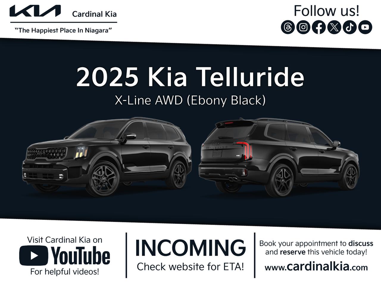 New 2025 Kia Telluride X-LINE for sale in Niagara Falls, ON