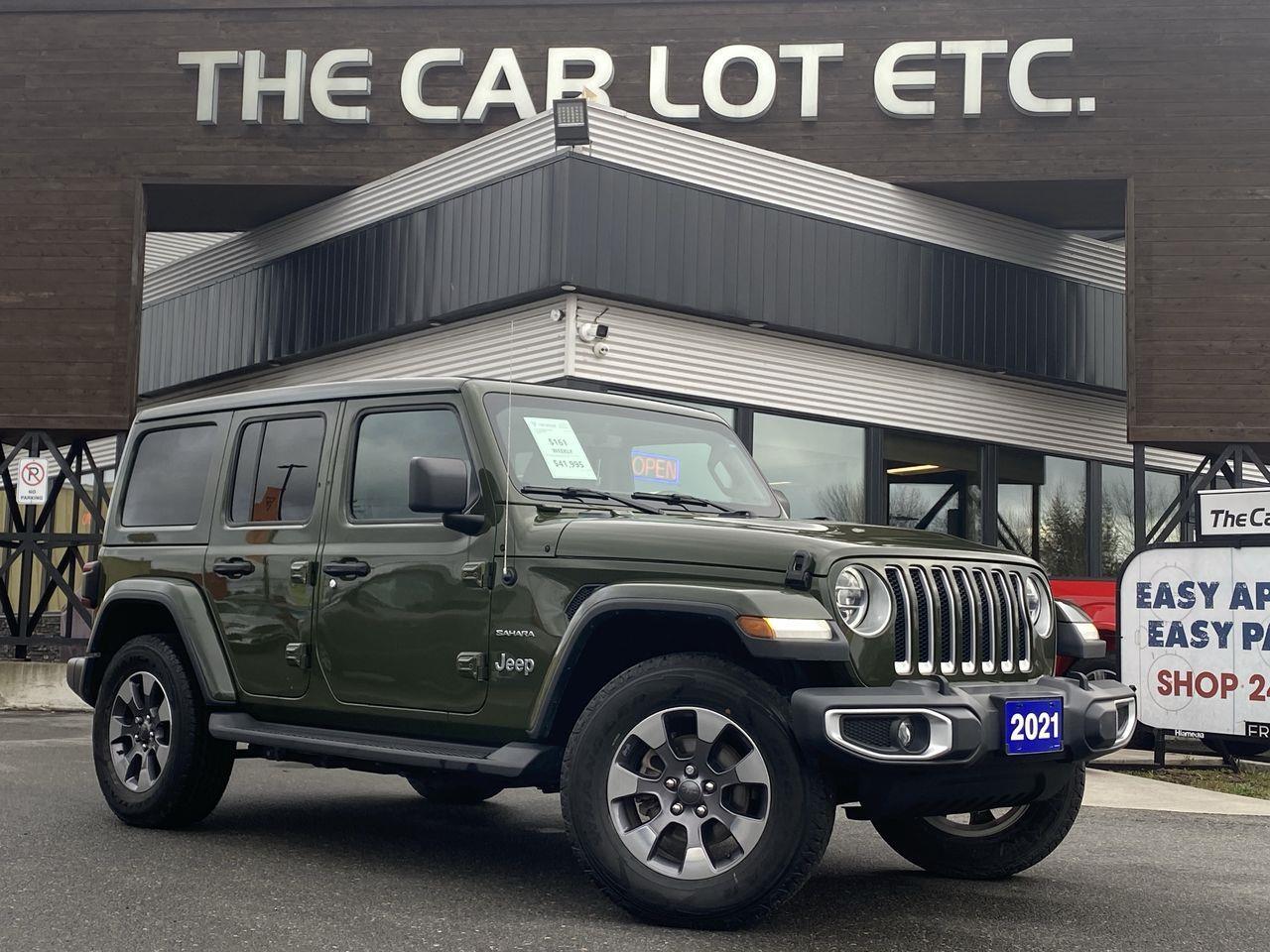 Used 2021 Jeep Wrangler Unlimited Sahara HYBRID!! MOONROOF, BACK UP CAM, HEATED LEATHER SEATS/STEERING WHEEL, NAV, SIRIUS XM!! for sale in Sudbury, ON