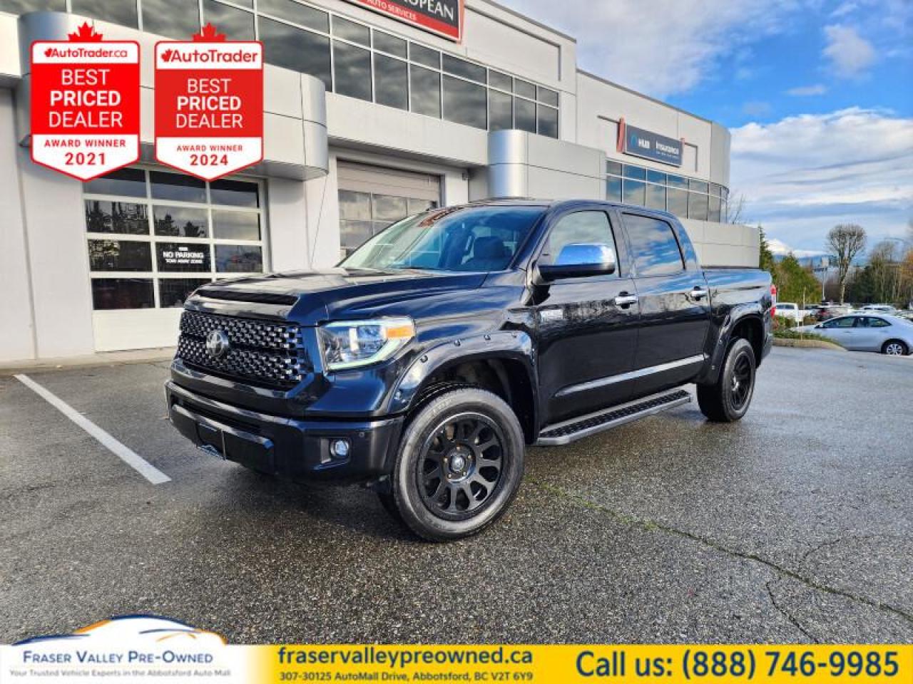 Used 2019 Toyota Tundra 4x4 Crewmax Platinum 1794 5.7L  Leather, Sunroof, for sale in Abbotsford, BC