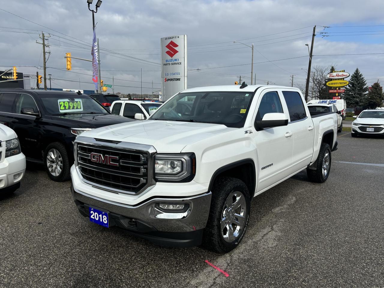 Used 2018 GMC Sierra 1500 SLE Crew Cab 4x4 ~Heated Seats ~Camera ~Bluetooth for sale in Barrie, ON