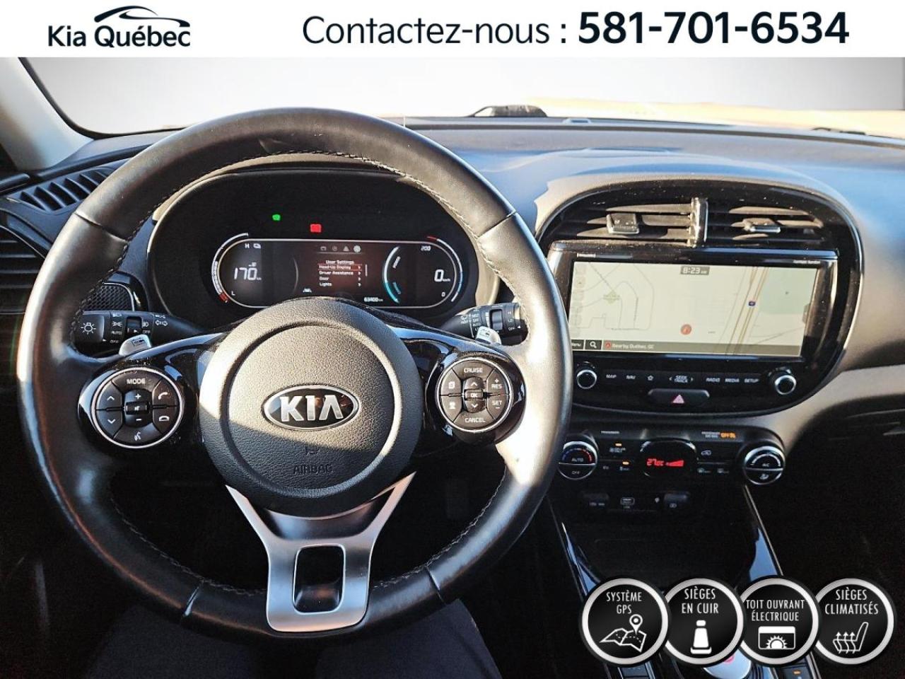 Used 2021 Kia Soul EV LIMITED * GPS* TOIT* CUIR* SIEGES VENTILES* for sale in Québec, QC