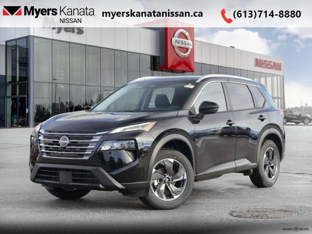 <b>Moonroof,  Power Liftgate,  Adaptive Cruise Control,  Alloy Wheels,  Heated Seats!</b><br> <br> <br> <br>  Generous cargo space and amazing flexibility mean this 2025 Rogue has space for all of lifes adventures. <br> <br>Nissan was out for more than designing a good crossover in this 2025 Rogue. They were designing an experience. Whether your adventure takes you on a winding mountain path or finding the secrets within the city limits, this Rogue is up for it all. Spirited and refined with space for all your cargo and the biggest personalities, this Rogue is an easy choice for your next family vehicle.<br> <br> This super blk SUV  has an automatic transmission and is powered by a  201HP 1.5L 3 Cylinder Engine.<br> <br> Our Rogues trim level is SV. Rogue SV steps things up with a power moonroof, a power liftgate for rear cargo access, adaptive cruise control and ProPilot Assist. Also standard include heated front heats, a heated leather steering wheel, mobile hotspot internet access, proximity key with remote engine start, dual-zone climate control, and an 8-inch infotainment screen with NissanConnect, Apple CarPlay, and Android Auto. Safety features also include lane departure warning, blind spot detection, front and rear collision mitigation, and rear parking sensors. This vehicle has been upgraded with the following features: Moonroof,  Power Liftgate,  Adaptive Cruise Control,  Alloy Wheels,  Heated Seats,  Heated Steering Wheel,  Mobile Hotspot. <br><br> <br/> Total  cash rebate of $1000 is reflected in the price. Credit includes $1,000 Stackable Incentive Dollars.  4.49% financing for 84 months. <br> Payments from <b>$564.69</b> monthly with $0 down for 84 months @ 4.49% APR O.A.C. ( Plus applicable taxes -  $621 Administration fee included. Licensing not included.    ).  Incentives expire 2025-03-31.  See dealer for details. <br> <br><br> Come by and check out our fleet of 40+ used cars and trucks and 90+ new cars and trucks for sale in Kanata.  o~o