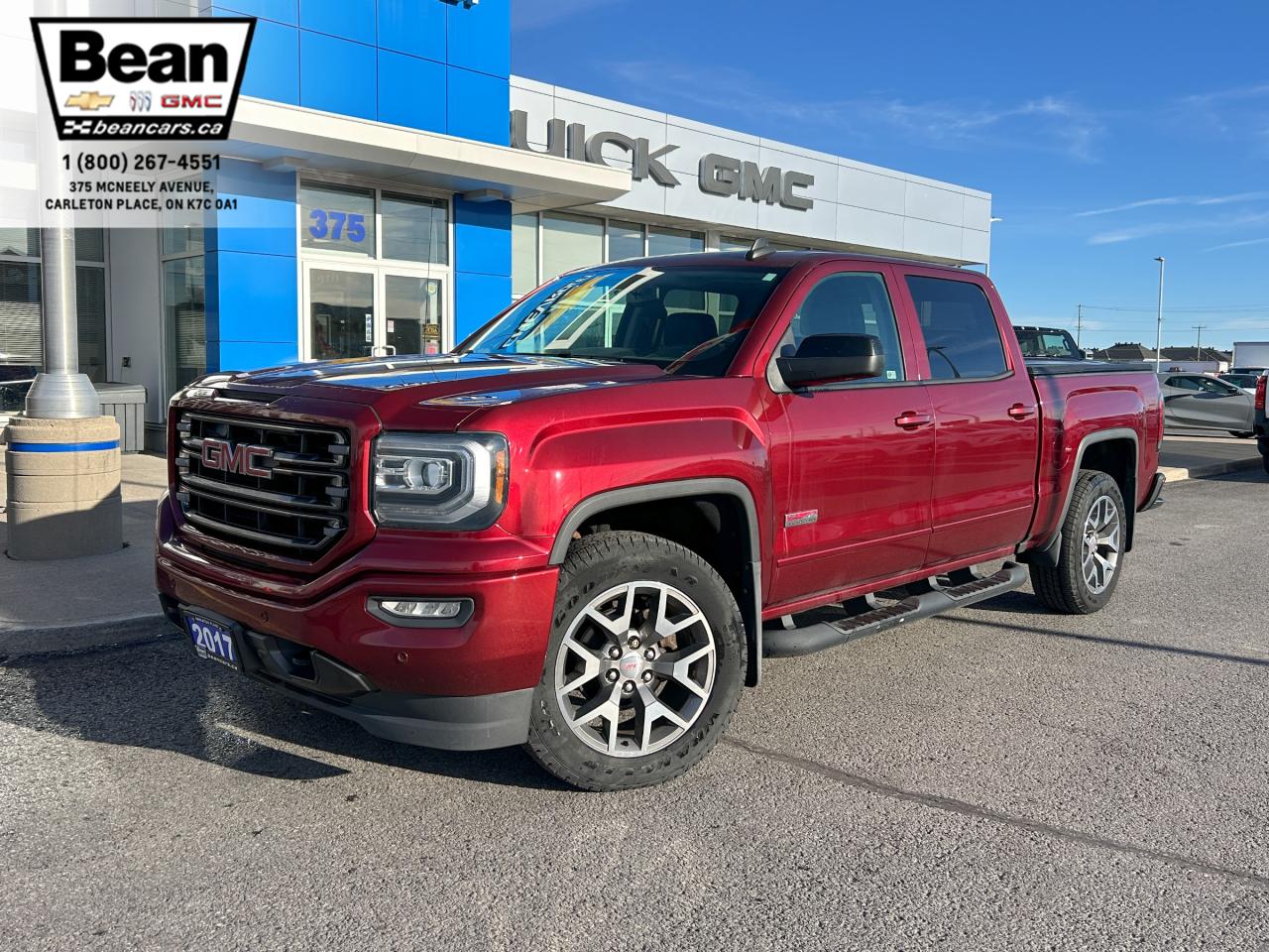 Used 2017 GMC Sierra 1500 SLT 5.3L V8 WITH REMOTE START/ENTRY, SUNROOF, HEATED SEATS, HEATED STEERING WHEEL, TRAILER BRAKE CONTROLLER, POWER FOLDING MIRRORS, REAR VISION CAMERA, BOSE SOUND SYSTEM for sale in Carleton Place, ON