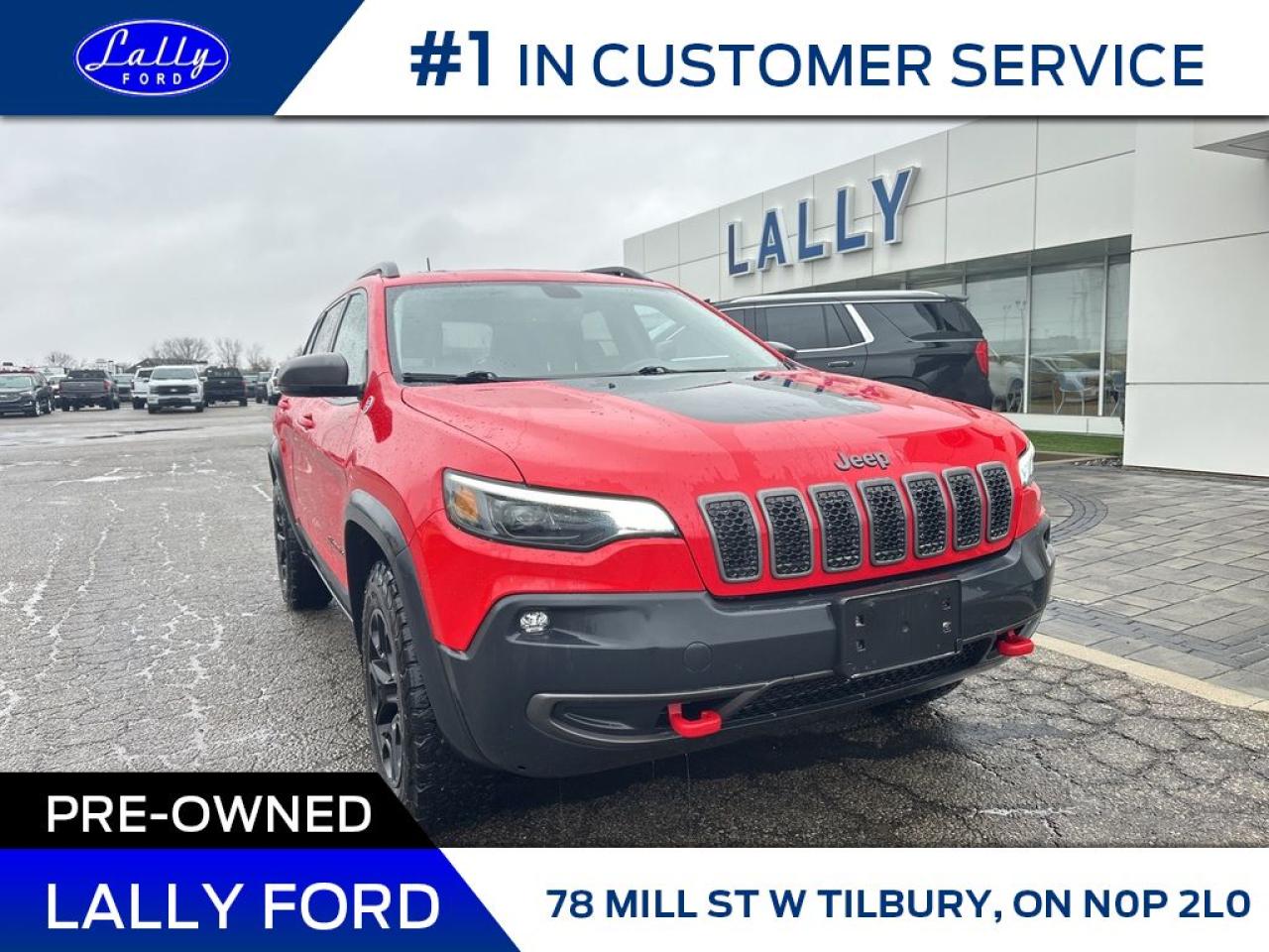 Used 2019 Jeep Cherokee Trailhawk, Moonroof, Nav, Leather! for sale in Tilbury, ON