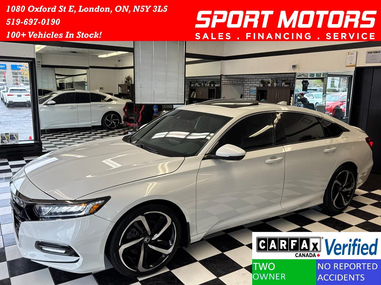 Used 2018 Honda Accord SPORT+New Tires+Adaptive Cruise+Roof+CLEAN CARFAX for sale in London, ON