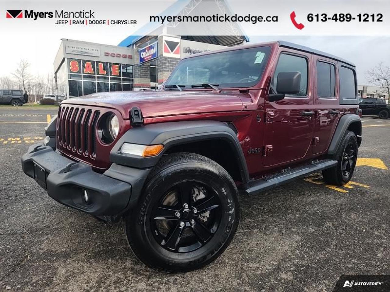 Used 2021 Jeep Wrangler Sport Altitude Unlimited  - $145.18 /Wk for sale in Ottawa, ON