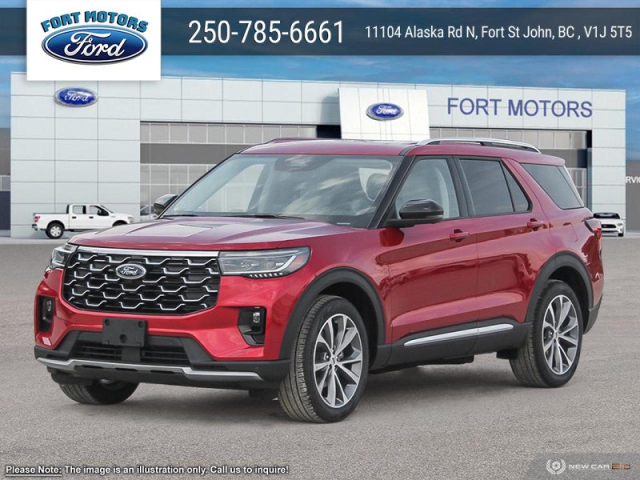 New 2025 Ford Explorer Platinum  - Leather Seats - Leather Package for sale in Fort St John, BC