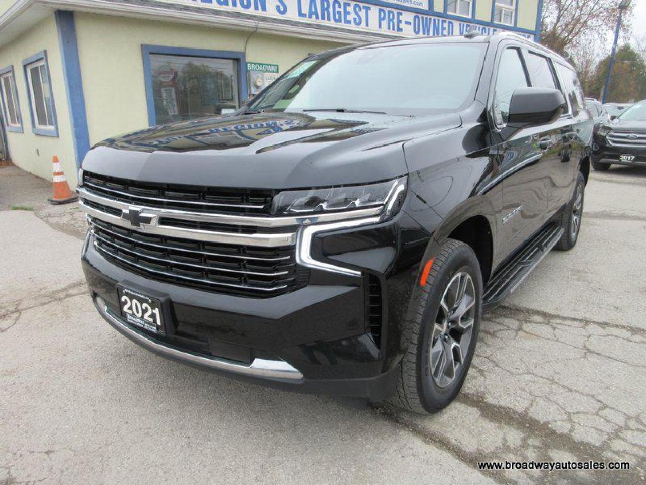 Used 2021 Chevrolet Suburban GREAT KM'S LT-VERSION 7 PASSENGER 5.3L - V8.. 4X4.. CAPTAINS.. 3RD ROW.. NAVIGATION.. PANORAMIC SUNROOF.. LEATHER.. HEATED SEATS.. DUAL DVD PLAYERS.. for sale in Bradford, ON