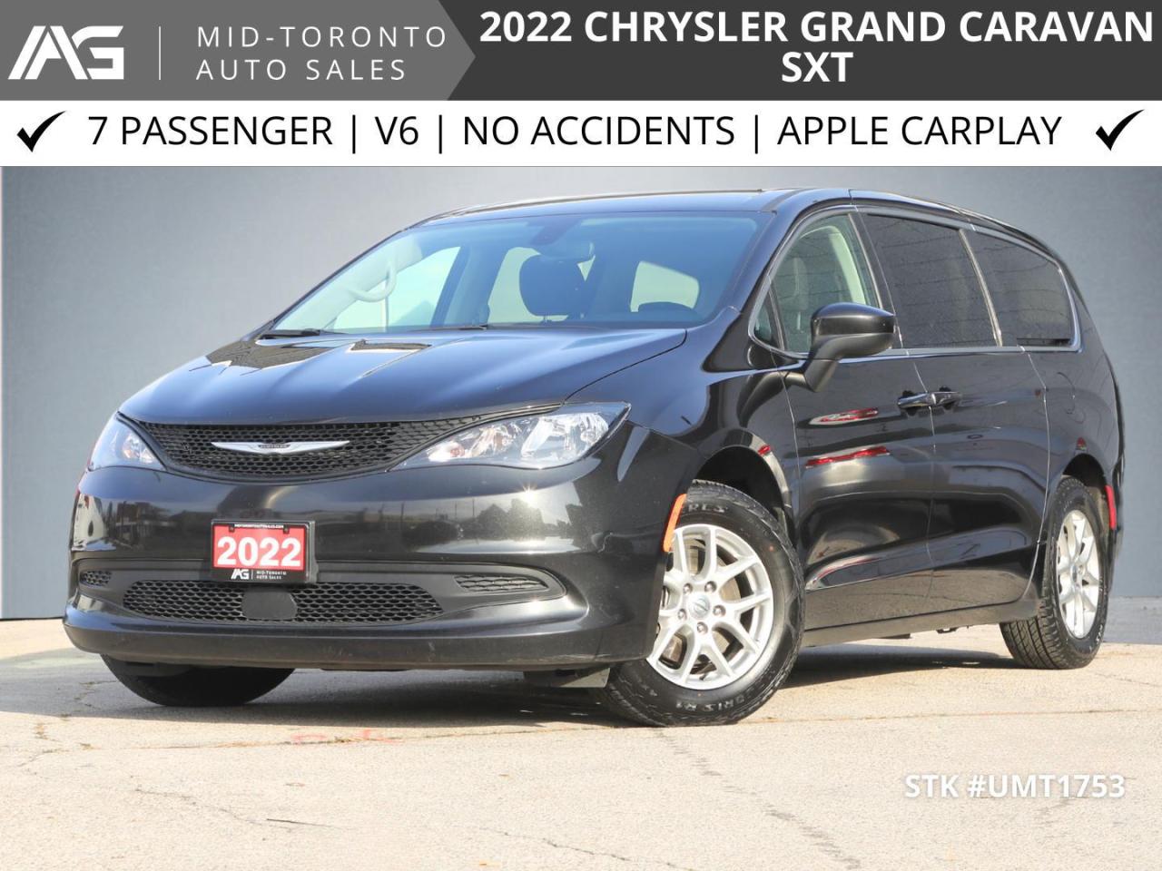 Used 2022 Dodge Grand Caravan 2022 Chrysler SXT - 7 Passenger - V6 - No Accidents - Stow - N - Go Seating - Apple Car Play for sale in North York, ON